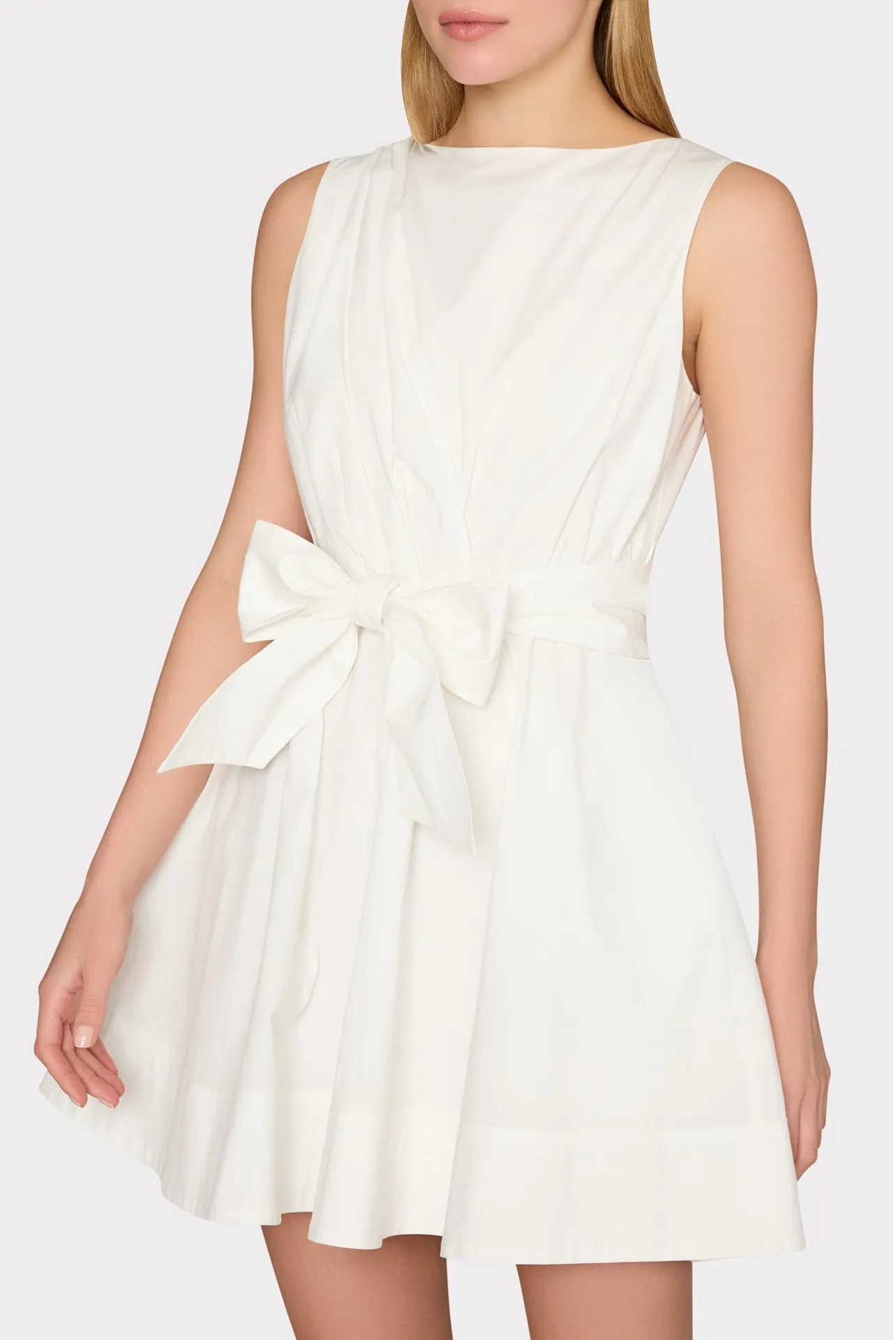 Draped Poplin Sleeveless Mini Dress sold by Milly product image thumbnail 4