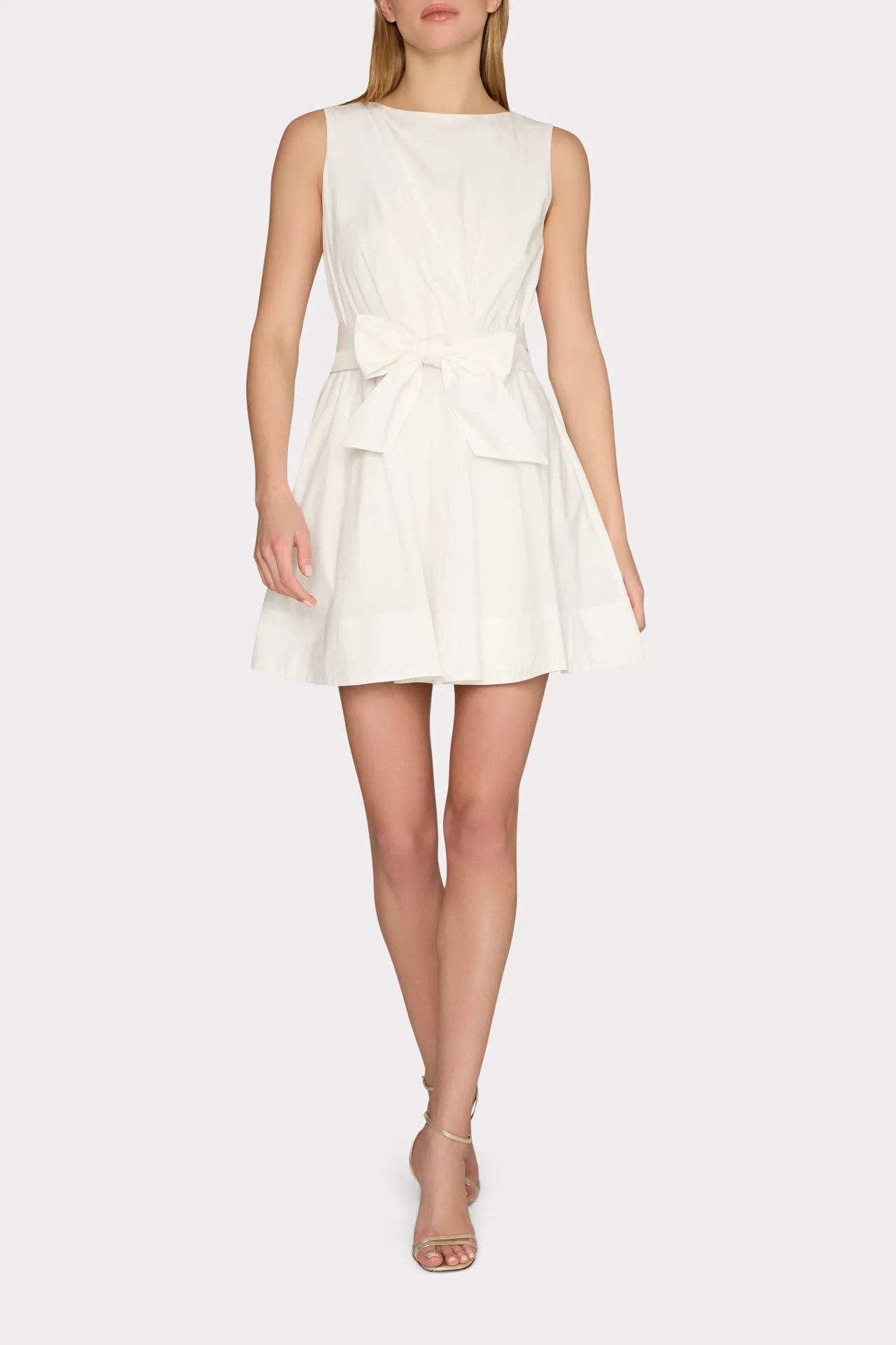 Draped Poplin Sleeveless Mini Dress sold by Milly product image thumbnail 2