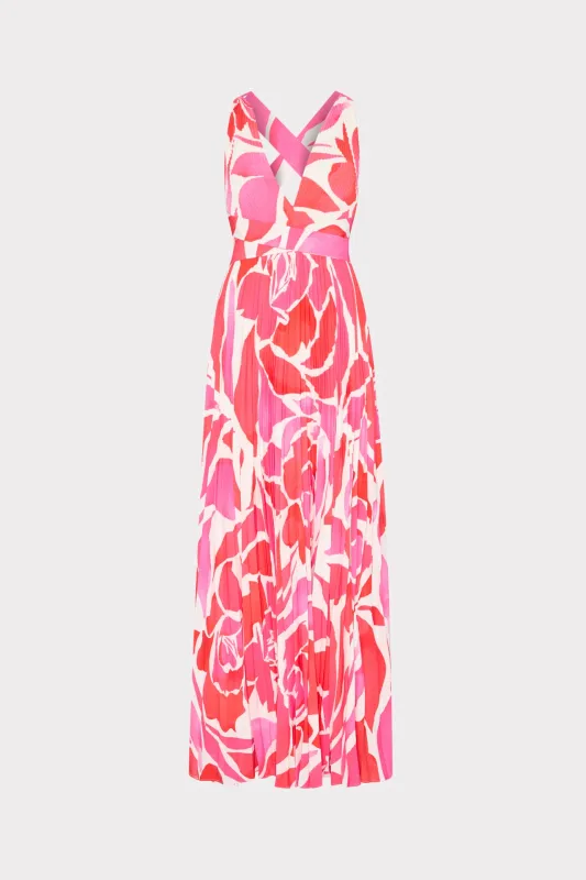 Oria Dream Rose Pleated Dress sold by Milly