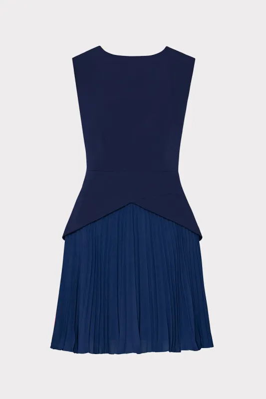 Haddy Pleated Mini Dress sold by Milly
