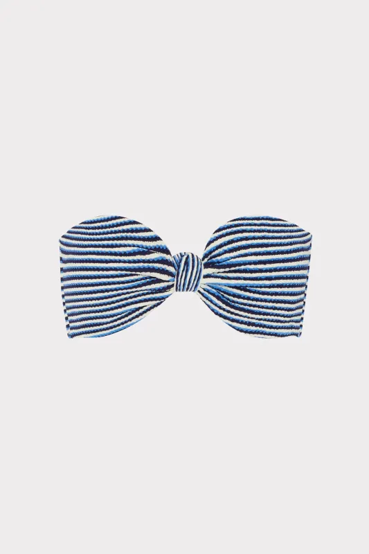 Textured Stripe Knot Bandeau Top sold by Milly