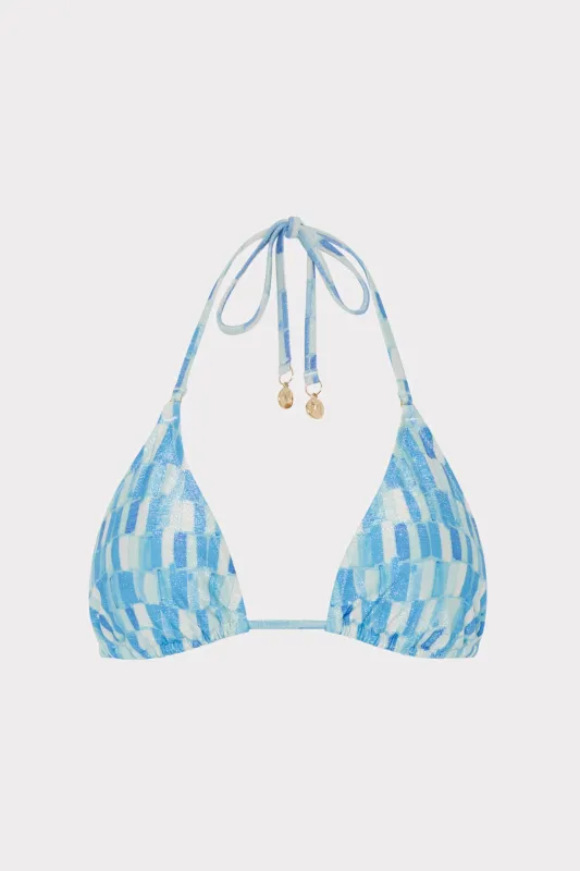 Sunset Tile Triangle Bikini Top sold by Milly