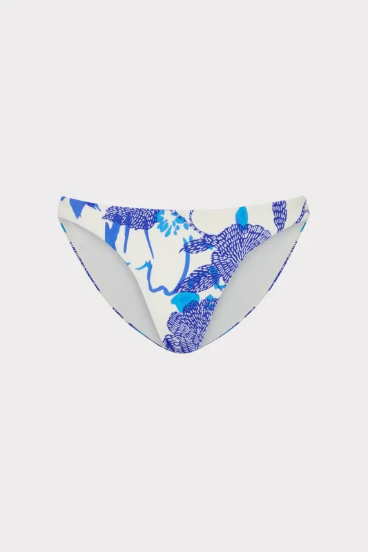 Margot Brushwork Floral Bikini Bottom sold by Milly