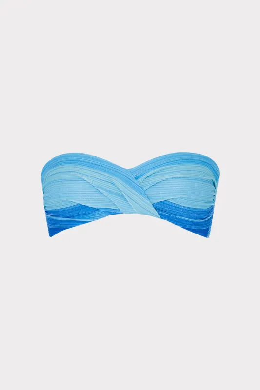 Sunset Stripe Twist Bandeau Top sold by Milly