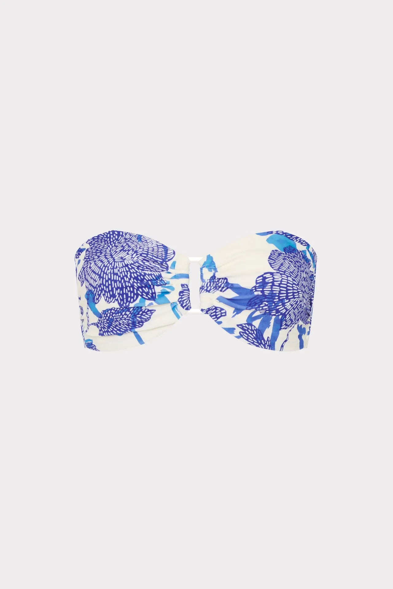 Brushwork Floral Bandeau Bikini Top sold by Milly