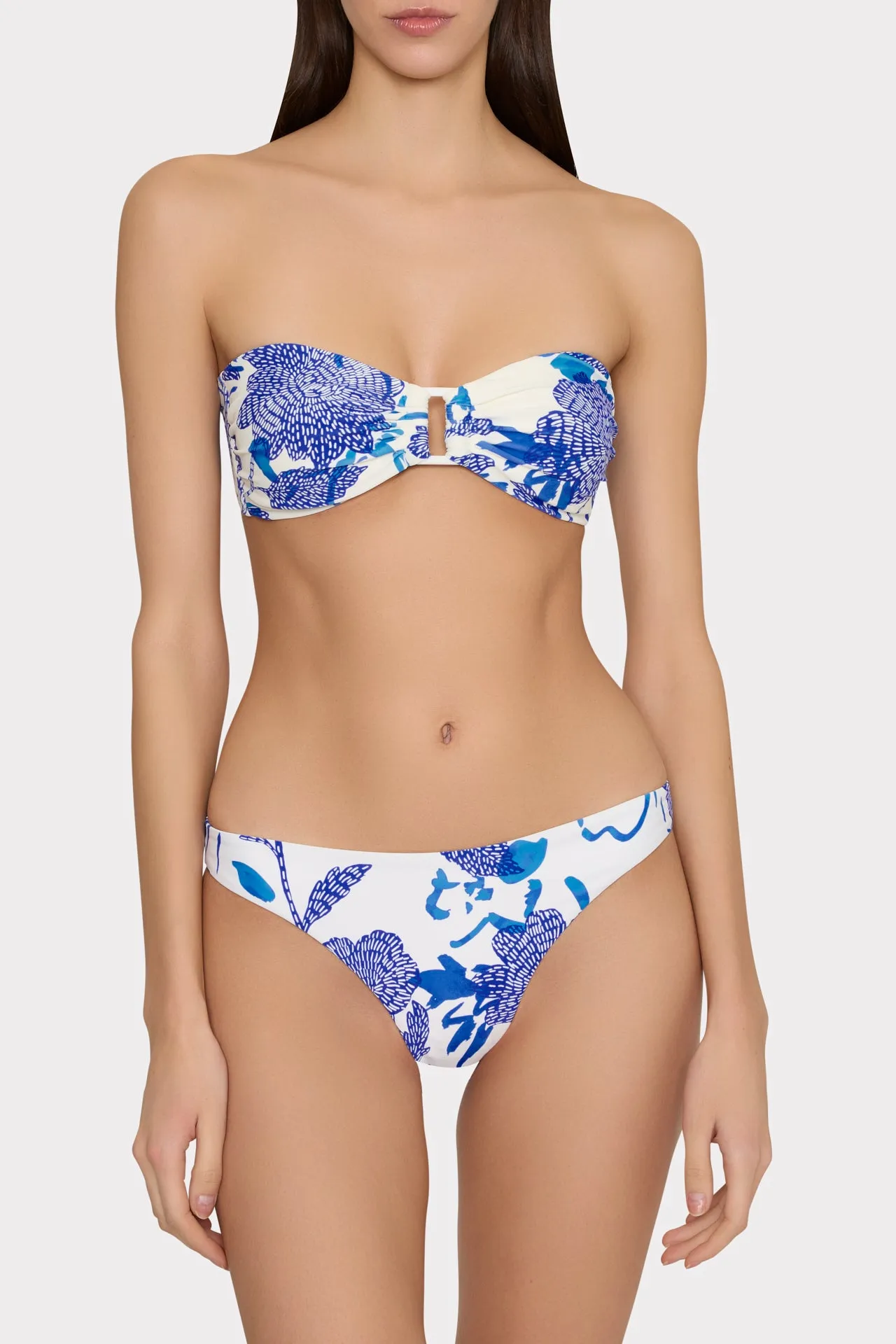 Brushwork Floral Bandeau Bikini Top sold by Milly product image thumbnail 3