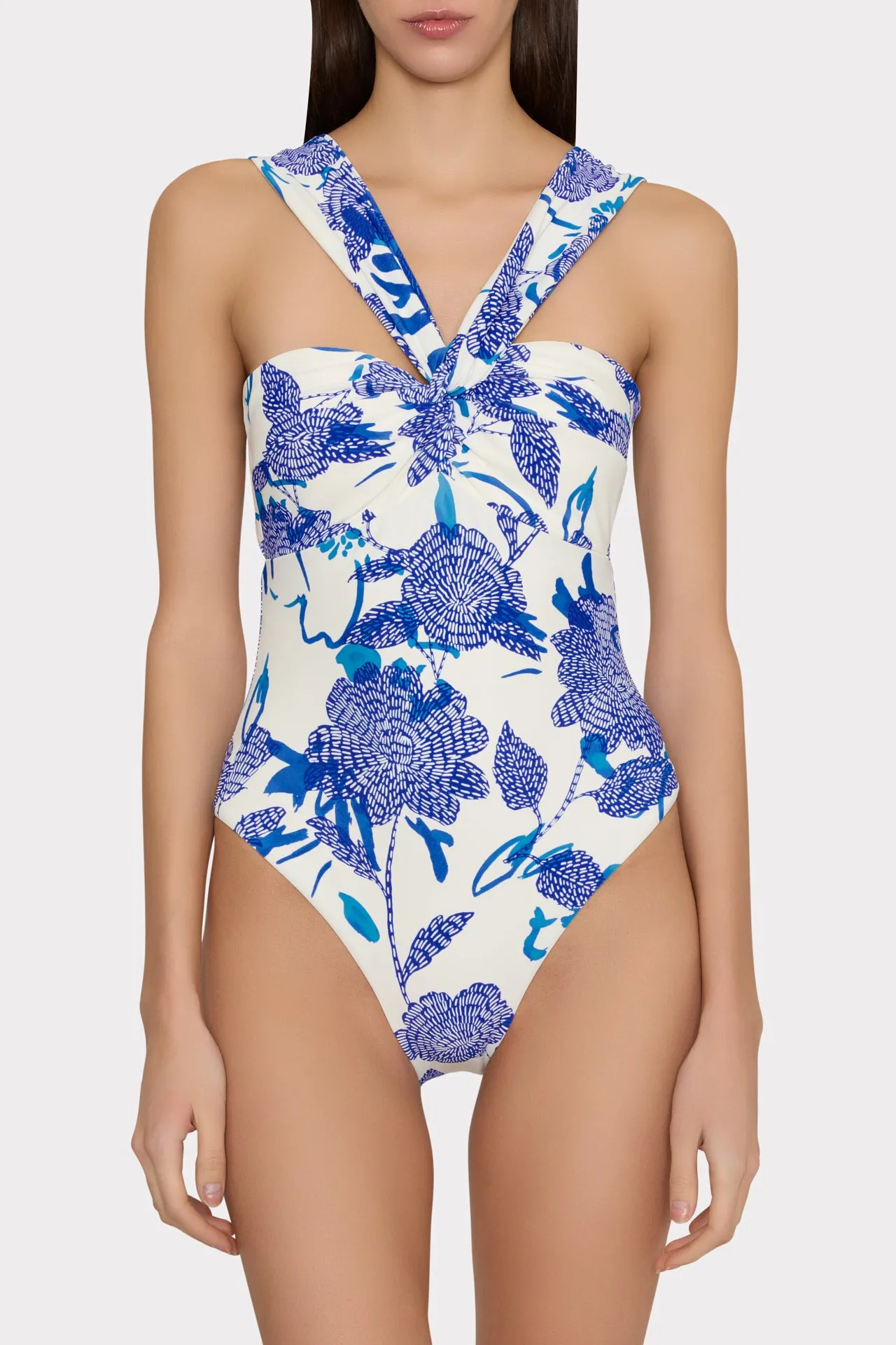 Betsy Brushwork Floral Bandeau One Piece sold by Milly product image thumbnail 2