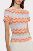 Scallop Wave Short Sleeve Top sold by Milly