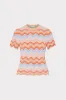 Scallop Wave Short Sleeve Top sold by Milly