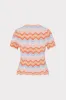 Scallop Wave Short Sleeve Top sold by Milly
