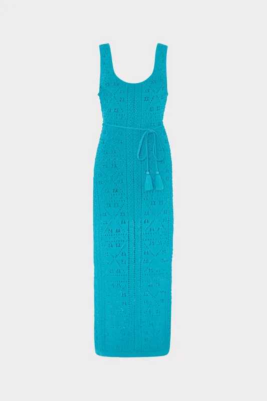 Bubble Pointelle Knit Midi Dress sold by Milly
