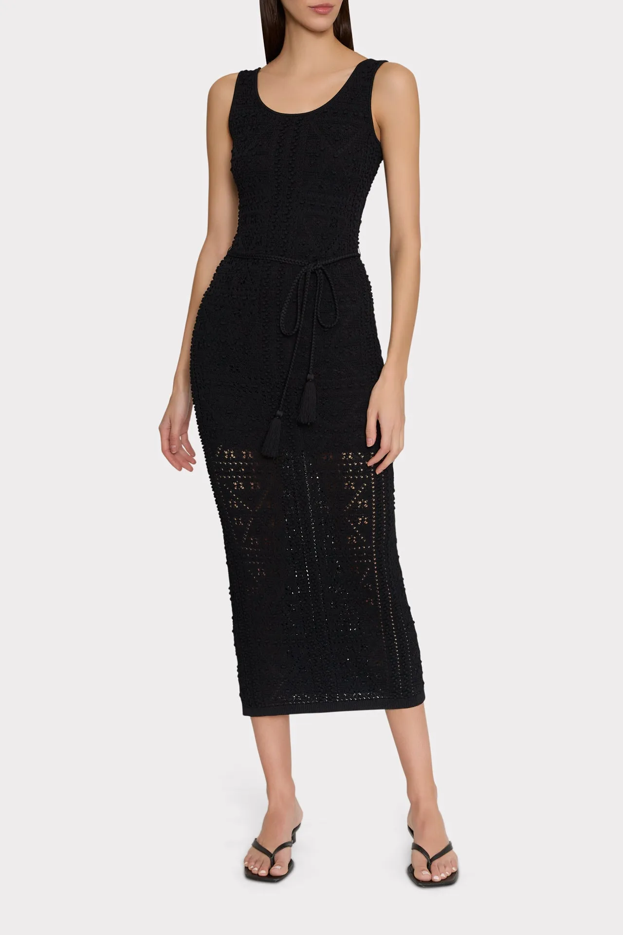 Bubble Pointelle Knit Midi Dress sold by Milly product image thumbnail 2