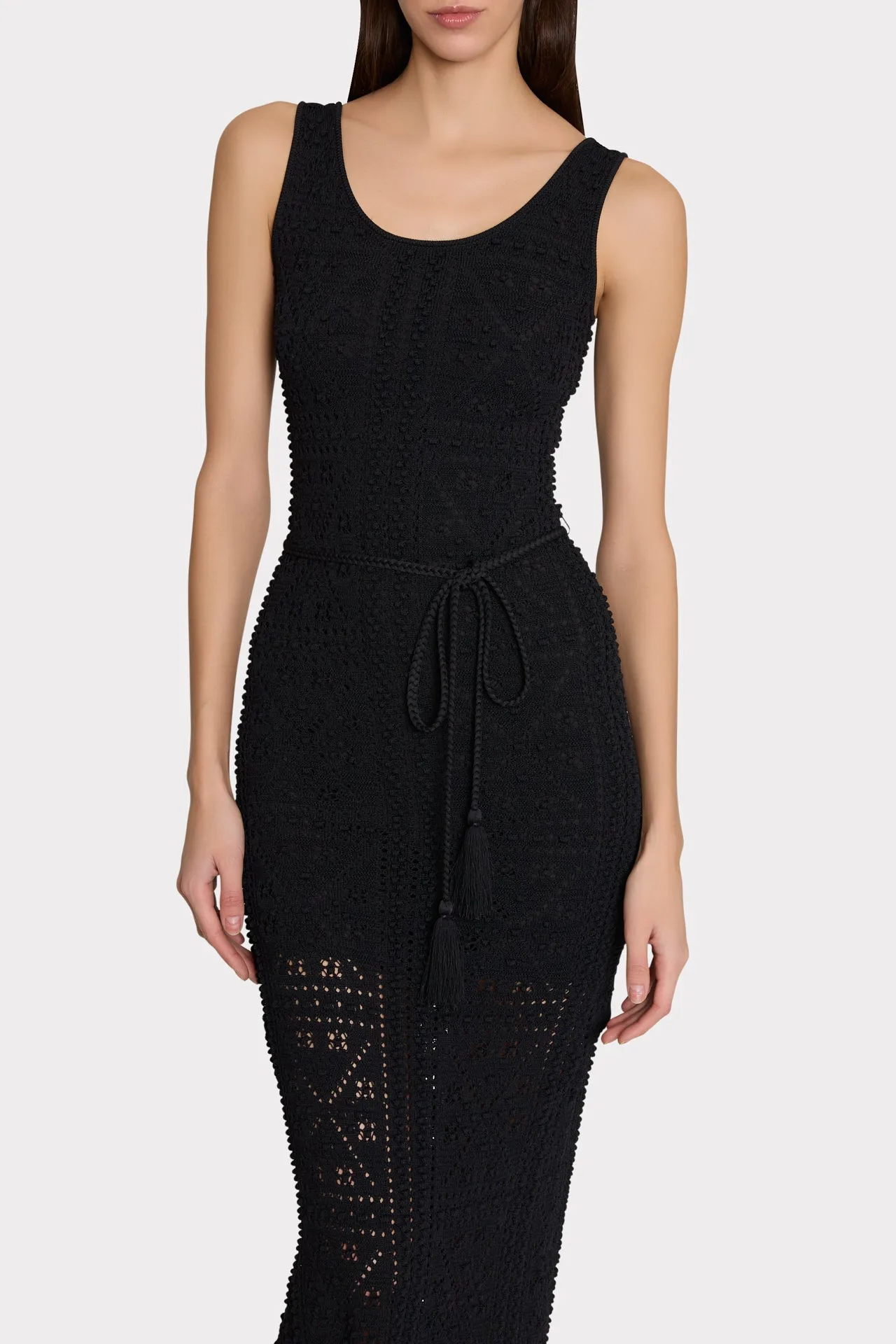 Bubble Pointelle Knit Midi Dress sold by Milly product image thumbnail 3