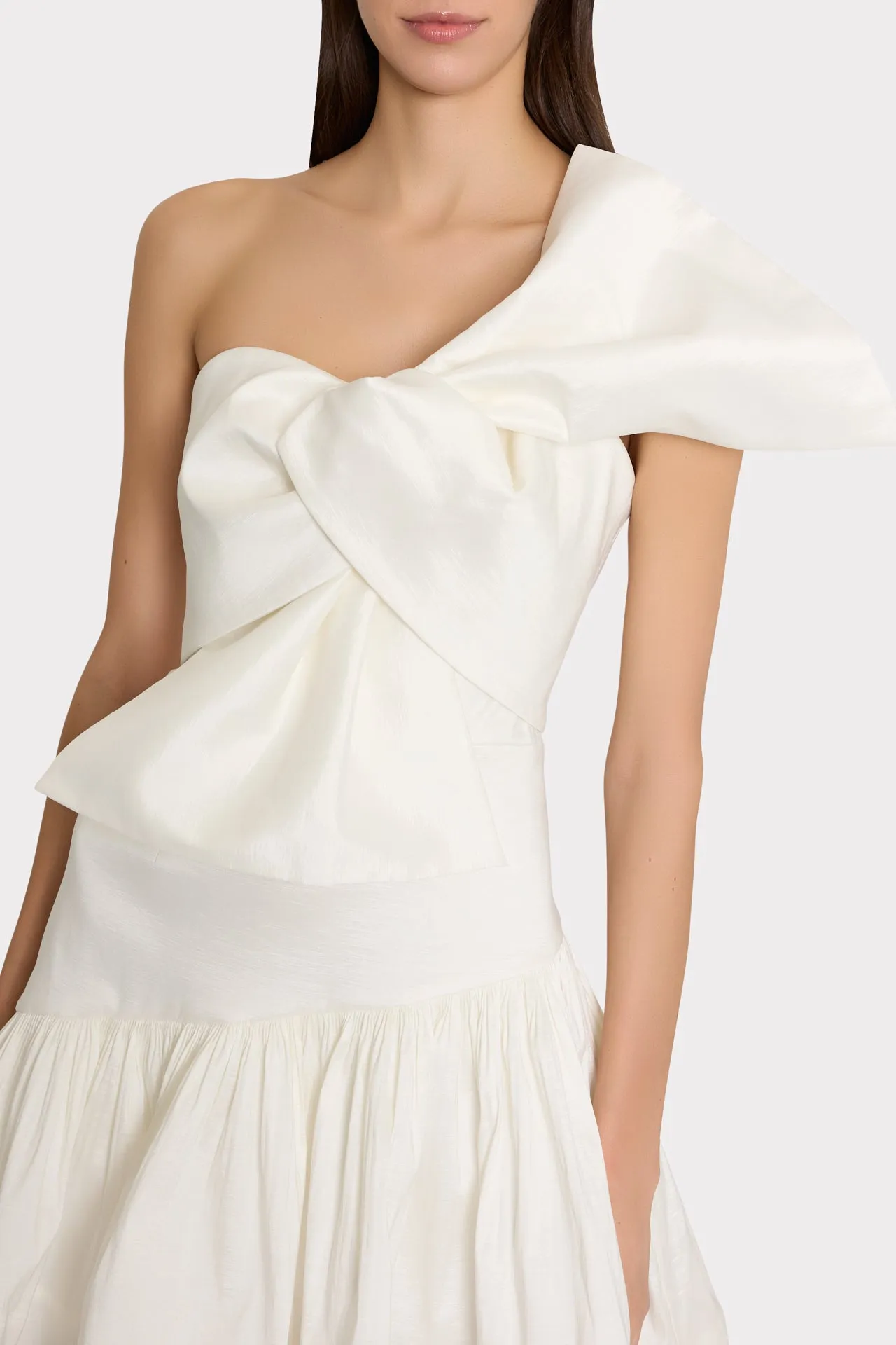 Harley Bow Taffeta Mini Dress sold by Milly product image thumbnail 3