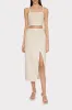 Nyrie Linen Contrast Crop Top sold by Milly