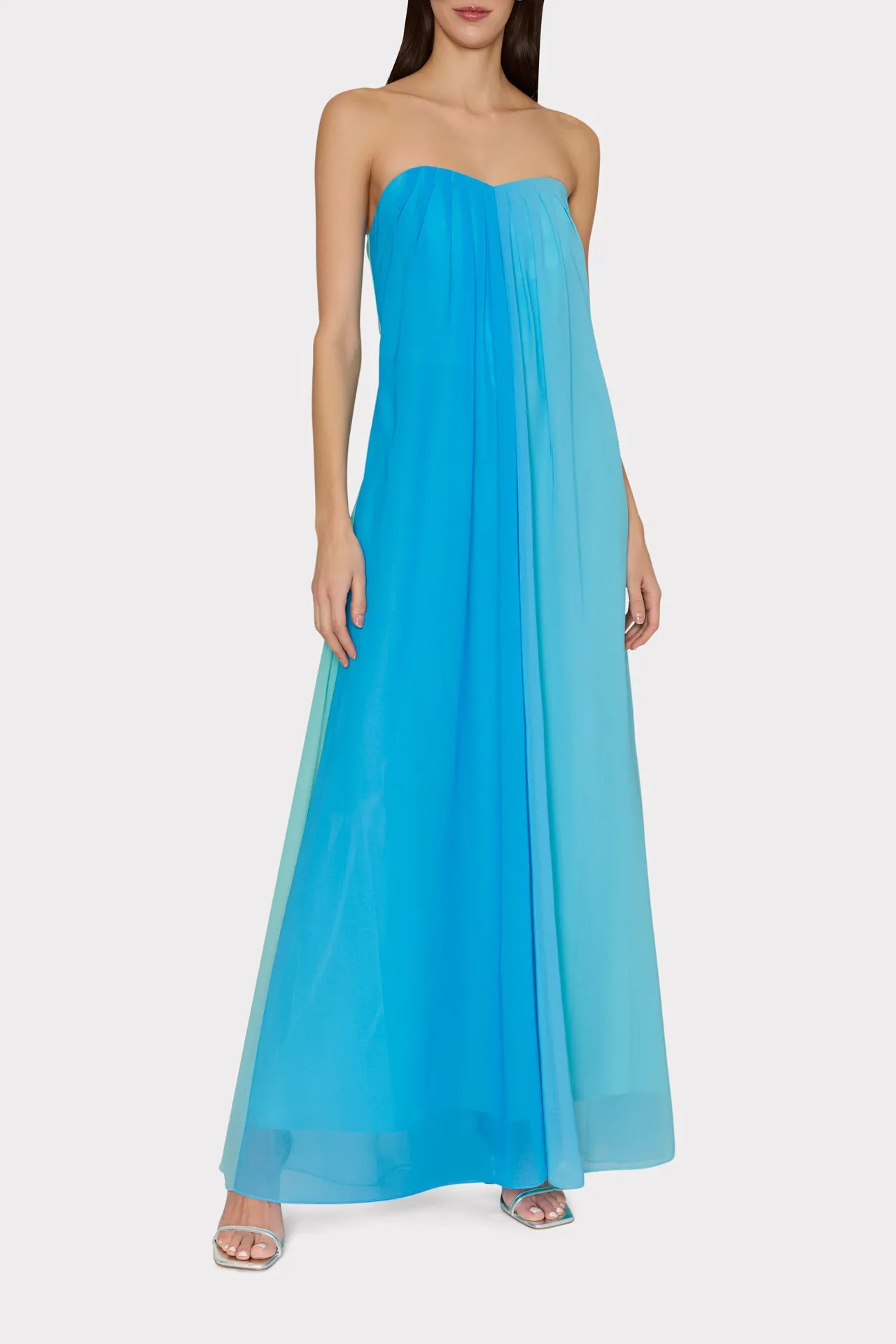 Sunset Stripe Strapless Dress sold by Milly product image thumbnail 2