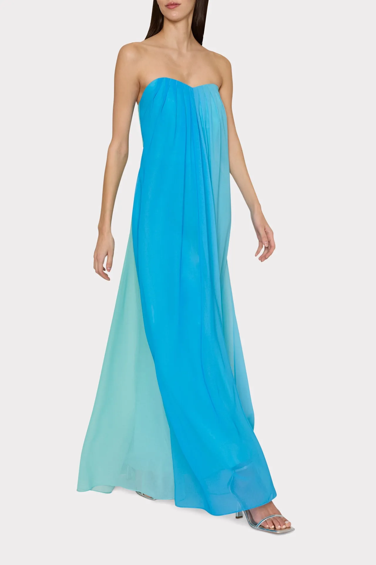 Sunset Stripe Strapless Dress sold by Milly product image thumbnail 3