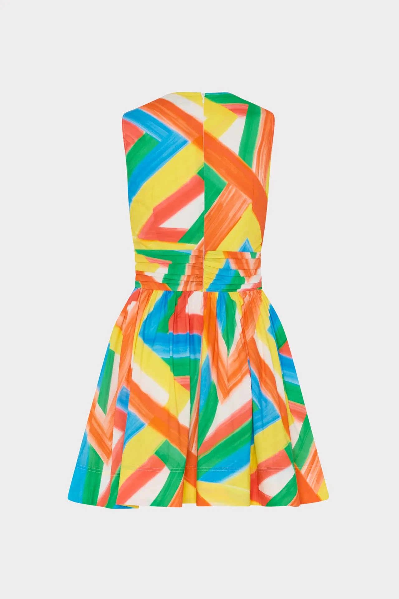 Nikki Multi Stripe Poplin Mini Dress sold by Milly product image thumbnail 4