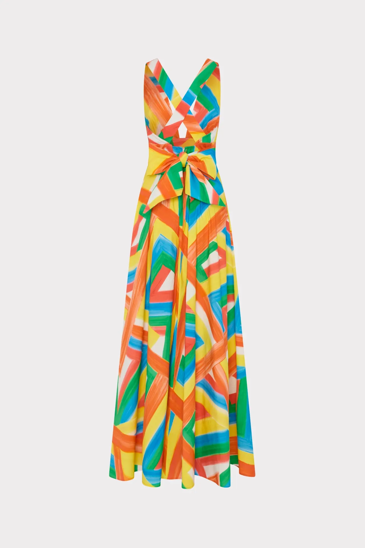 Catarina Multi Stripe Poplin Maxi Dress sold by Milly product image thumbnail 5