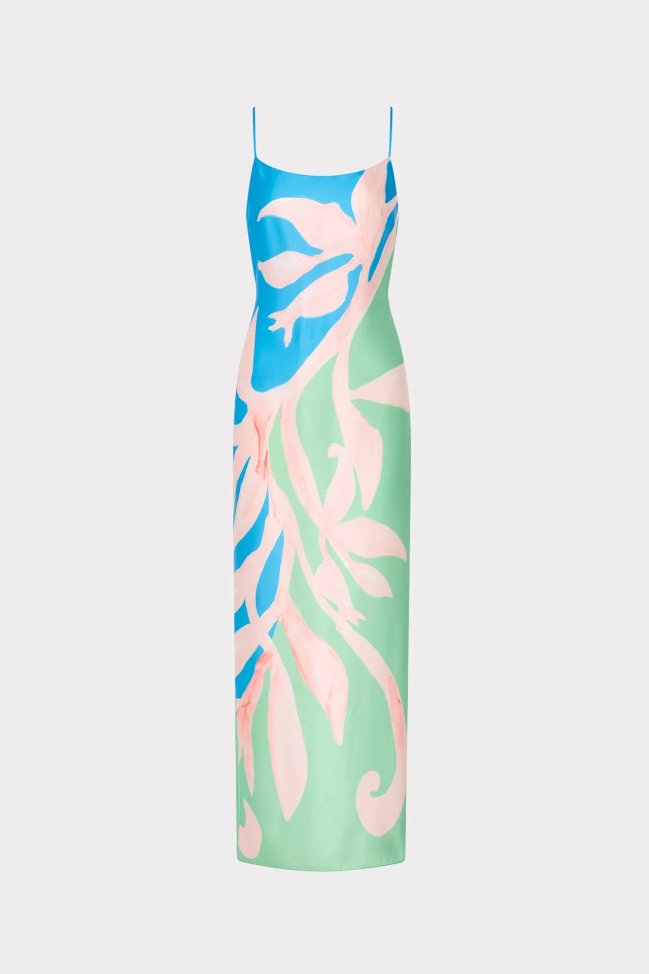 Lily Floral Vine Satin Slip Dress sold by Milly