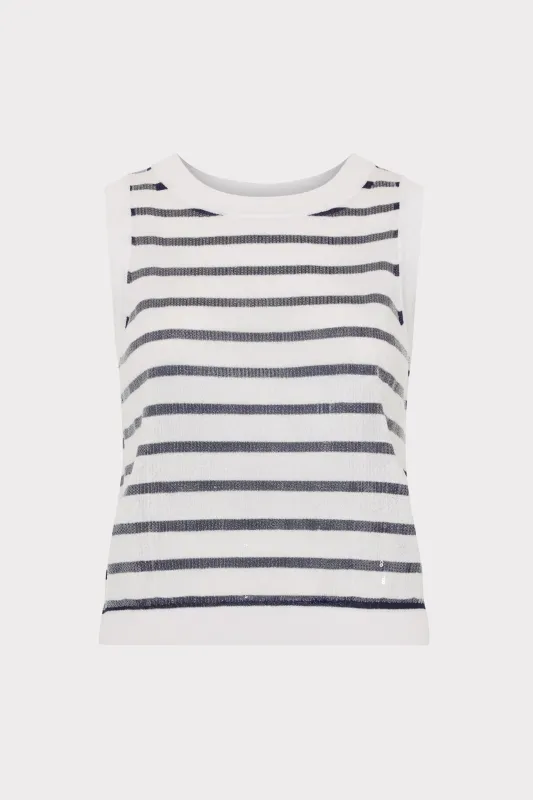 Sequin Knit Shell Top sold by Milly