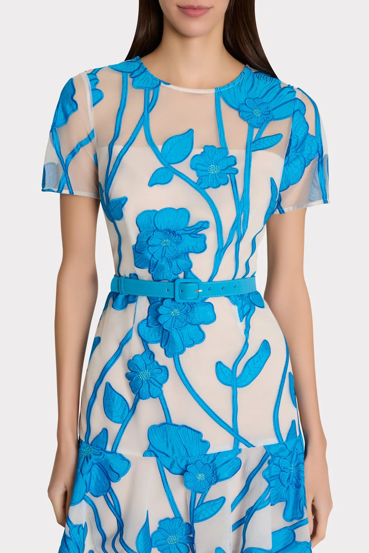 Rosie Grand Fleur Embroidered Mini Dress sold by Milly product image thumbnail 3