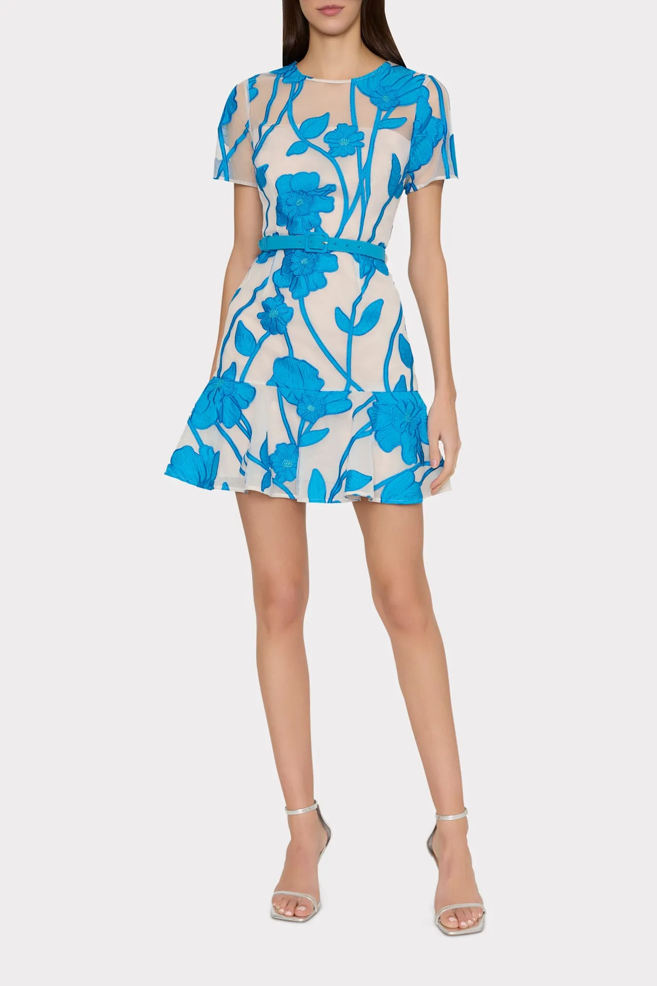 Rosie Grand Fleur Embroidered Mini Dress sold by Milly product image thumbnail 2