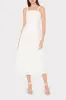 Nala Poplin Pleated Combo Midi Dress sold by Milly