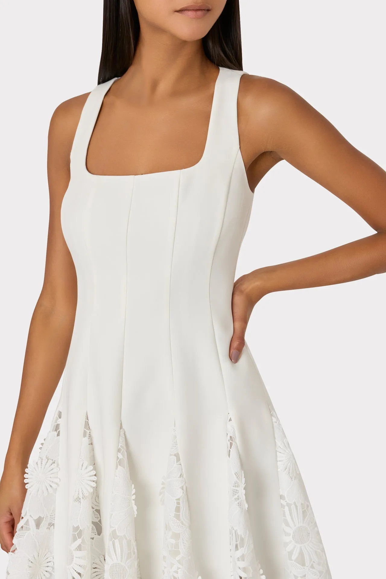 Ariel Cady 3D Lace Combo Dress sold by Milly product image thumbnail 3