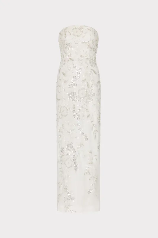 Magnolia Beaded Dream Sequin Maxi Dress sold by Milly