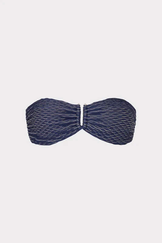 Verone Texture Waves Bandeau Top sold by Milly