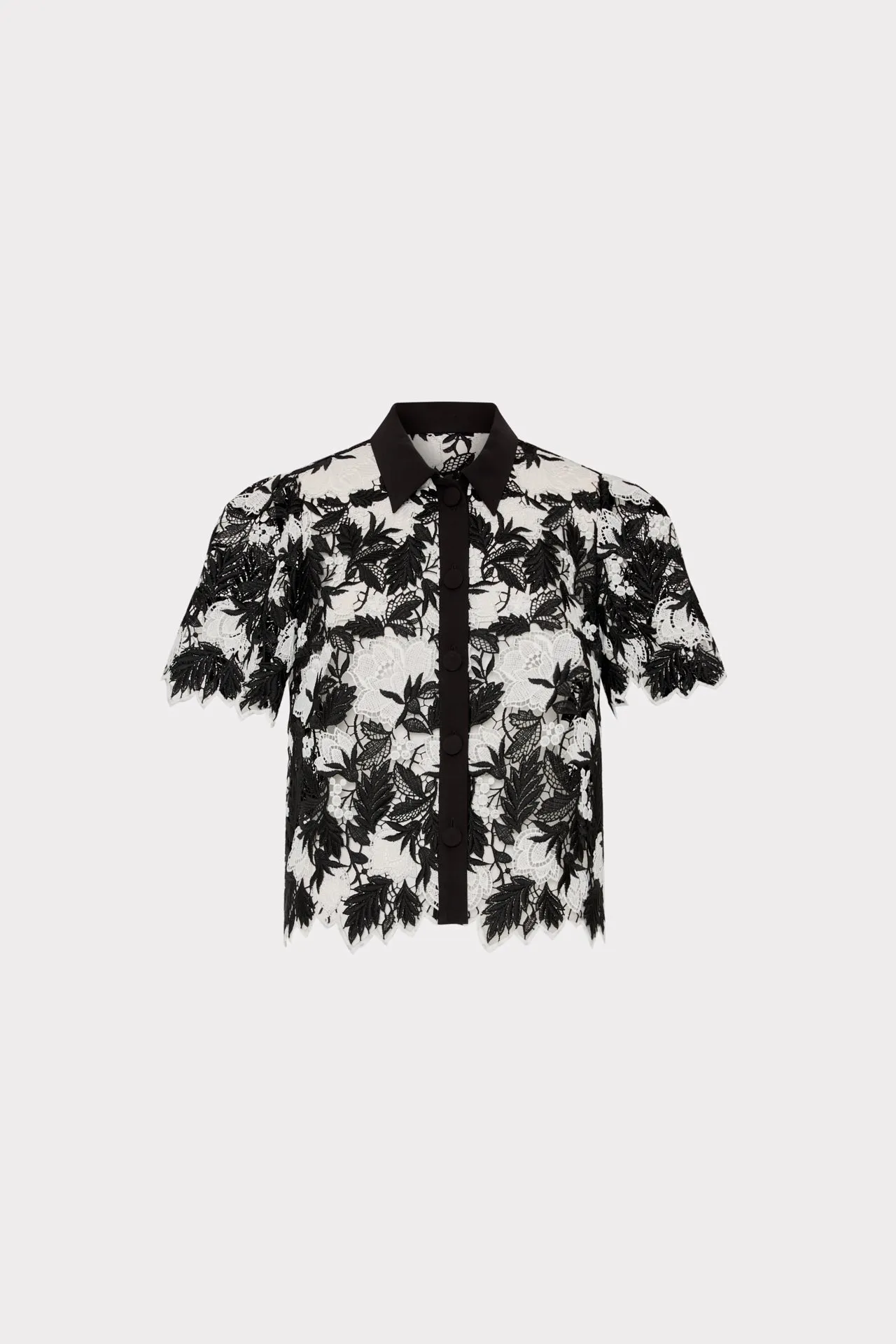 Addison Two Tone Lace Top sold by Milly