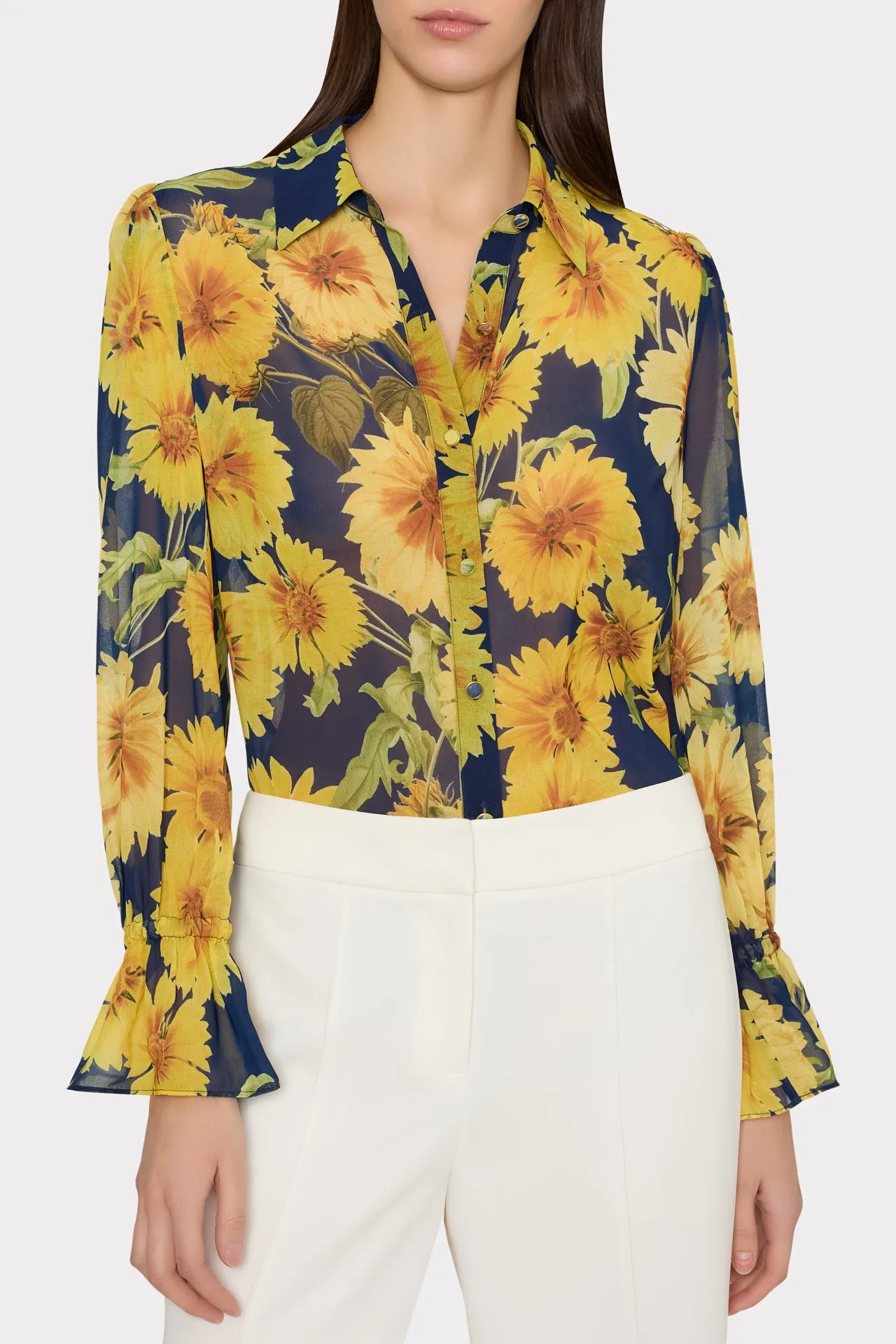 Lacey Sunflower Blouse sold by Milly product image thumbnail 3