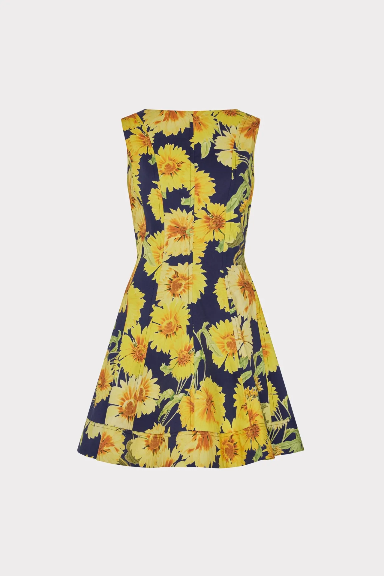 Poppy Sunflower Poplin Mini Dress sold by Milly