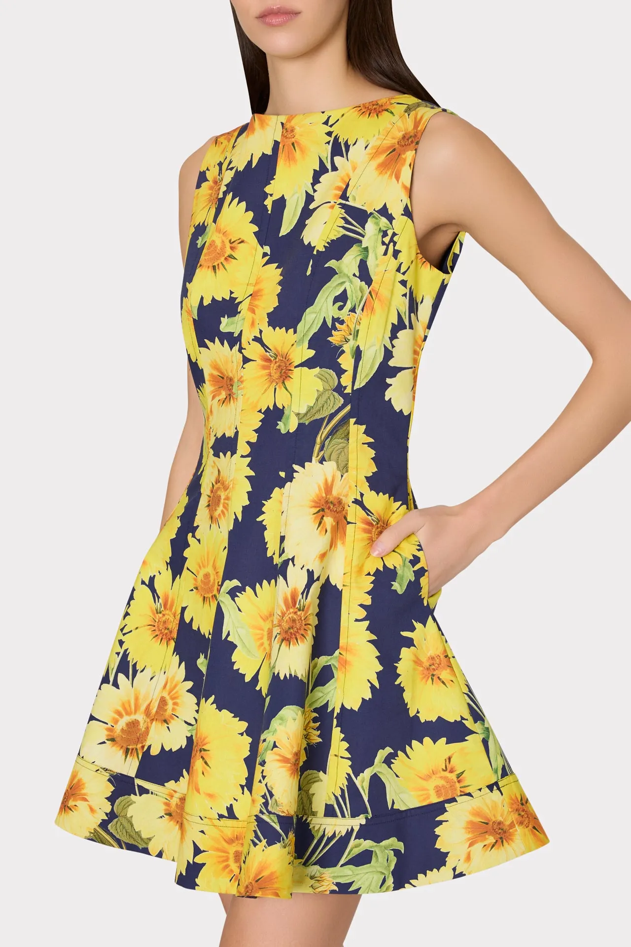 Poppy Sunflower Poplin Mini Dress sold by Milly product image thumbnail 4