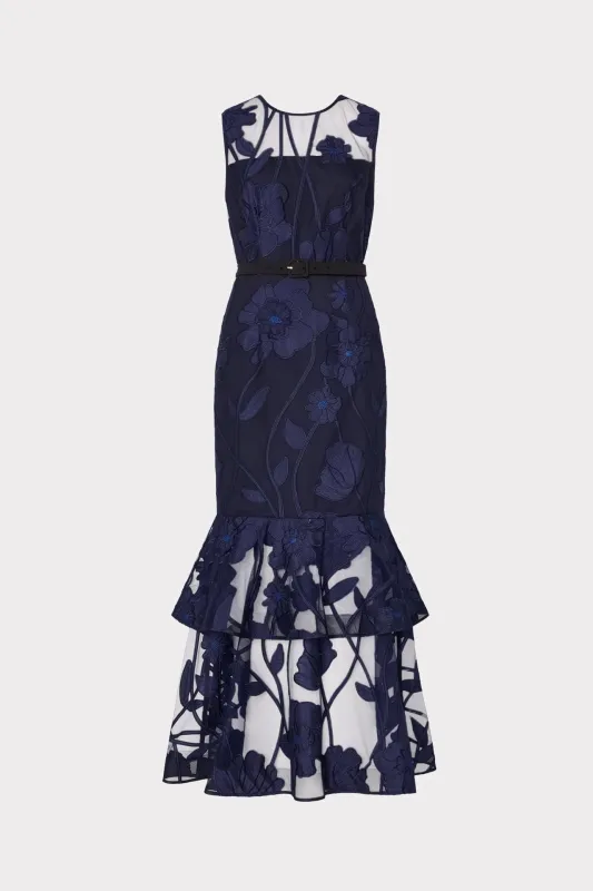 Anna Embroidered Maxi Dress sold by Milly