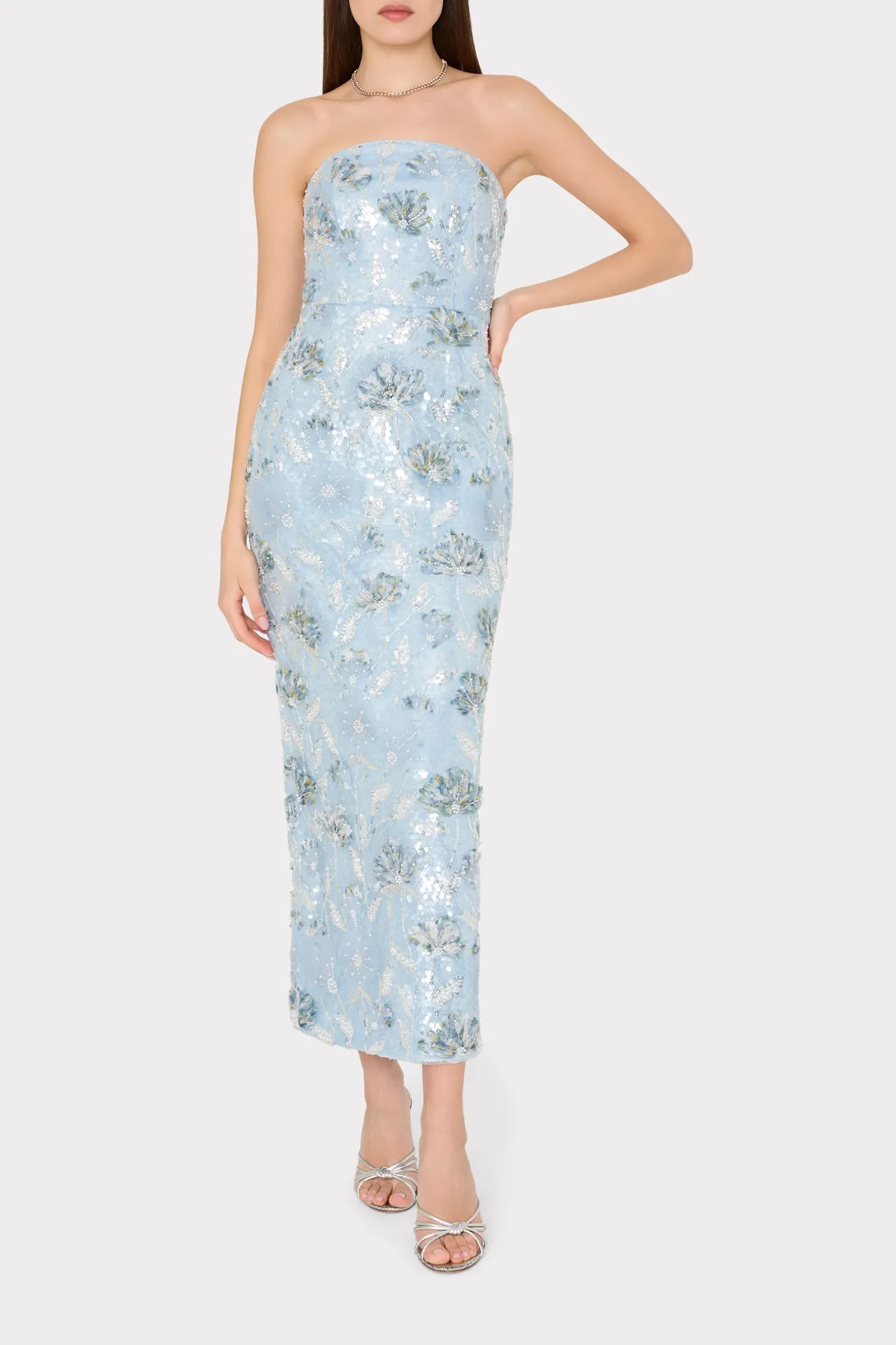 Jasmine Sequins Strapless Dress sold by Milly product image thumbnail 2