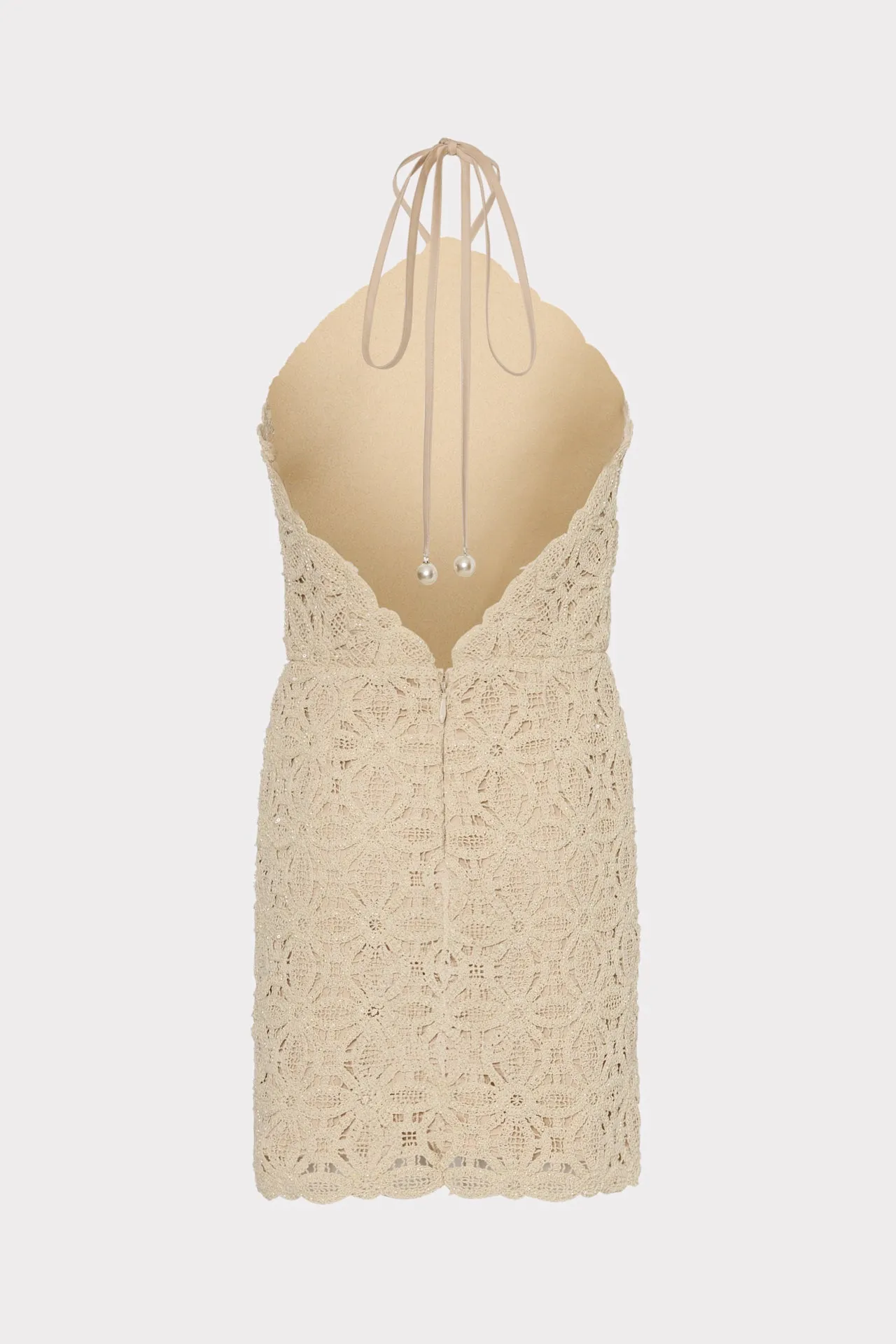 Celeste Beaded Crochet Halter Dress sold by Milly product image thumbnail 4