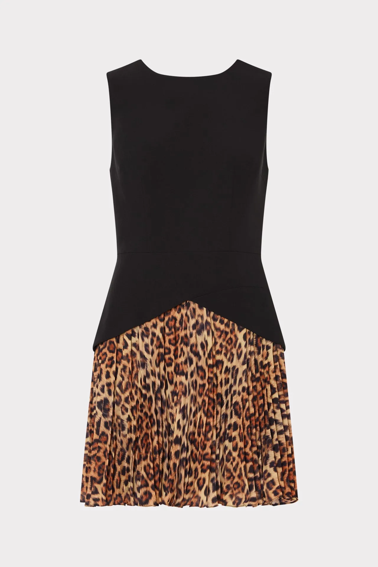 Haddy Leopard Print Pleated Mini Dress sold by Milly