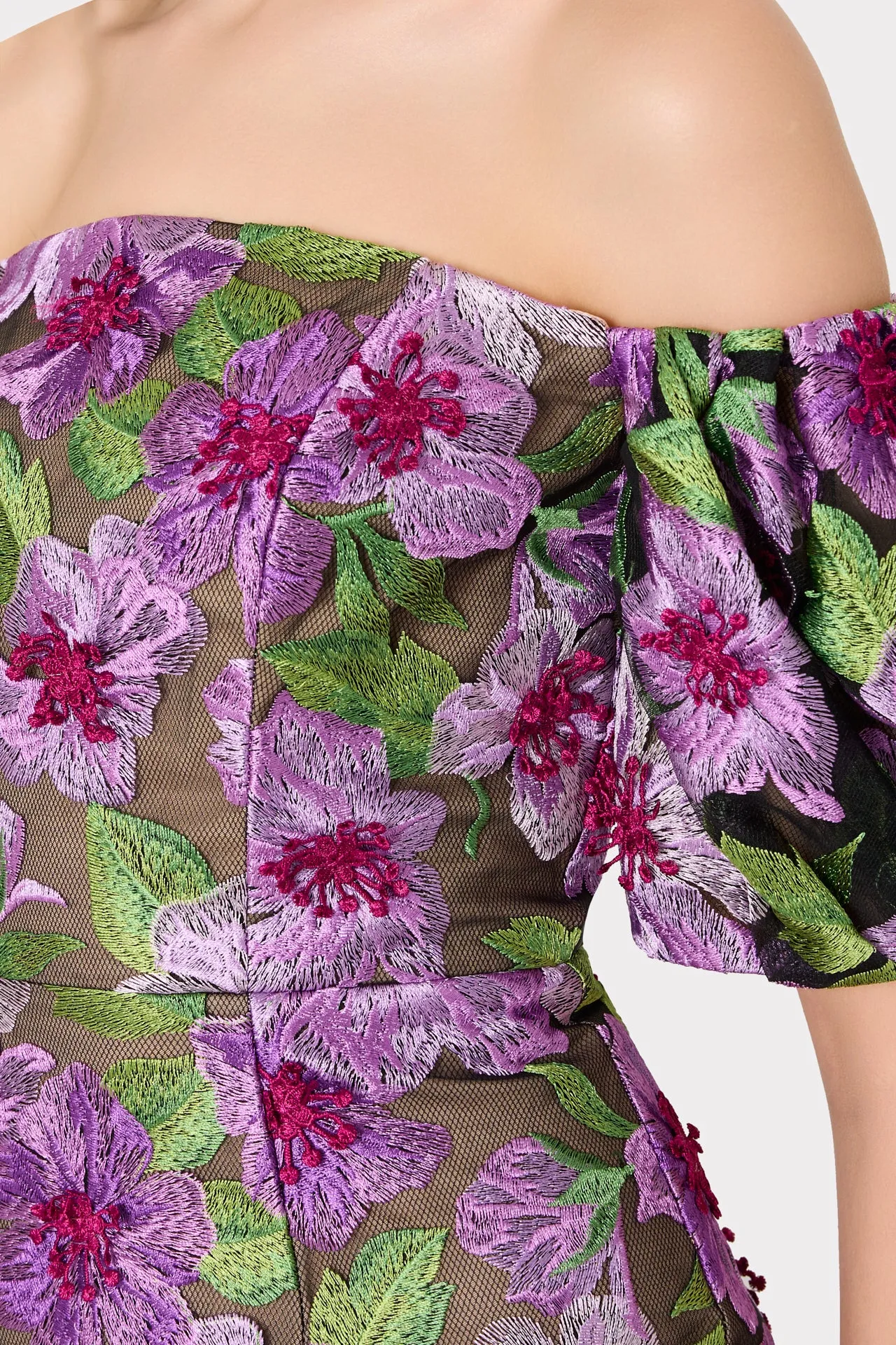 Nira 3D Embroidered Dress sold by Milly product image thumbnail 3