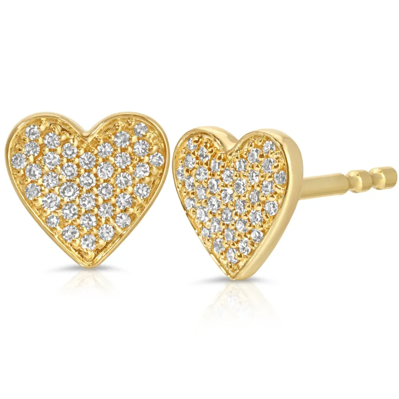Pavé Charm Stud - Heart sold by Milly