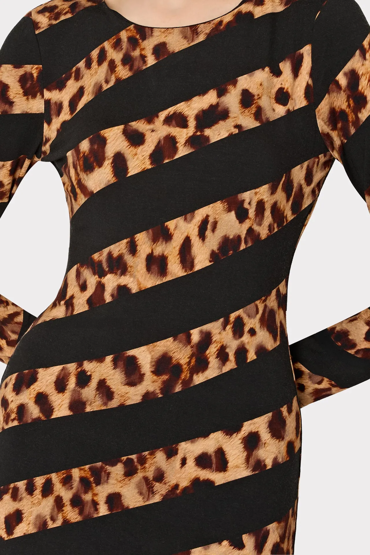 Leopard Stripe Jersey Midi Dress sold by Milly product image thumbnail 3