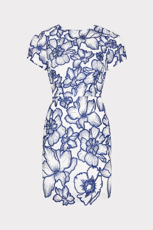 Kyla Floral Garden Embroidered Dress sold by Milly