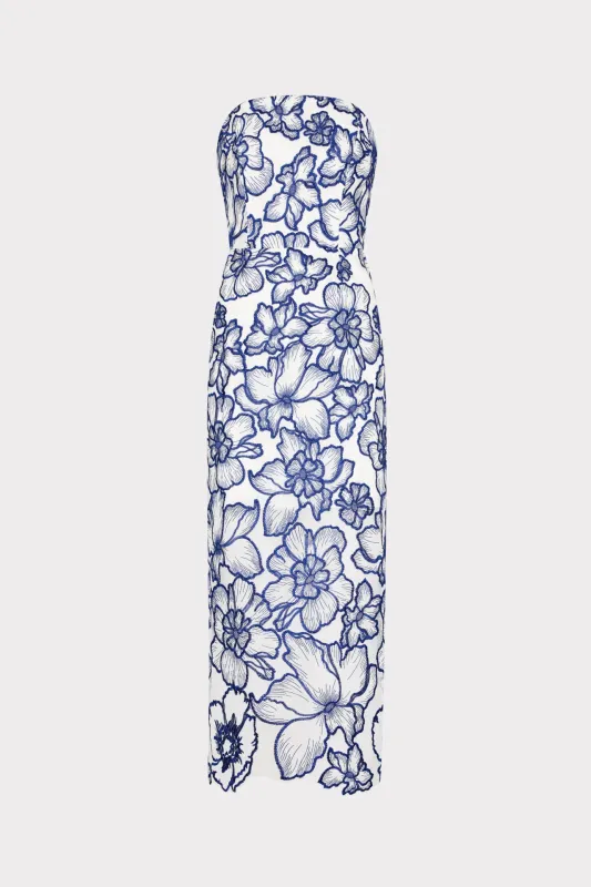 Kait Floral Garden Embroidered Dress sold by Milly
