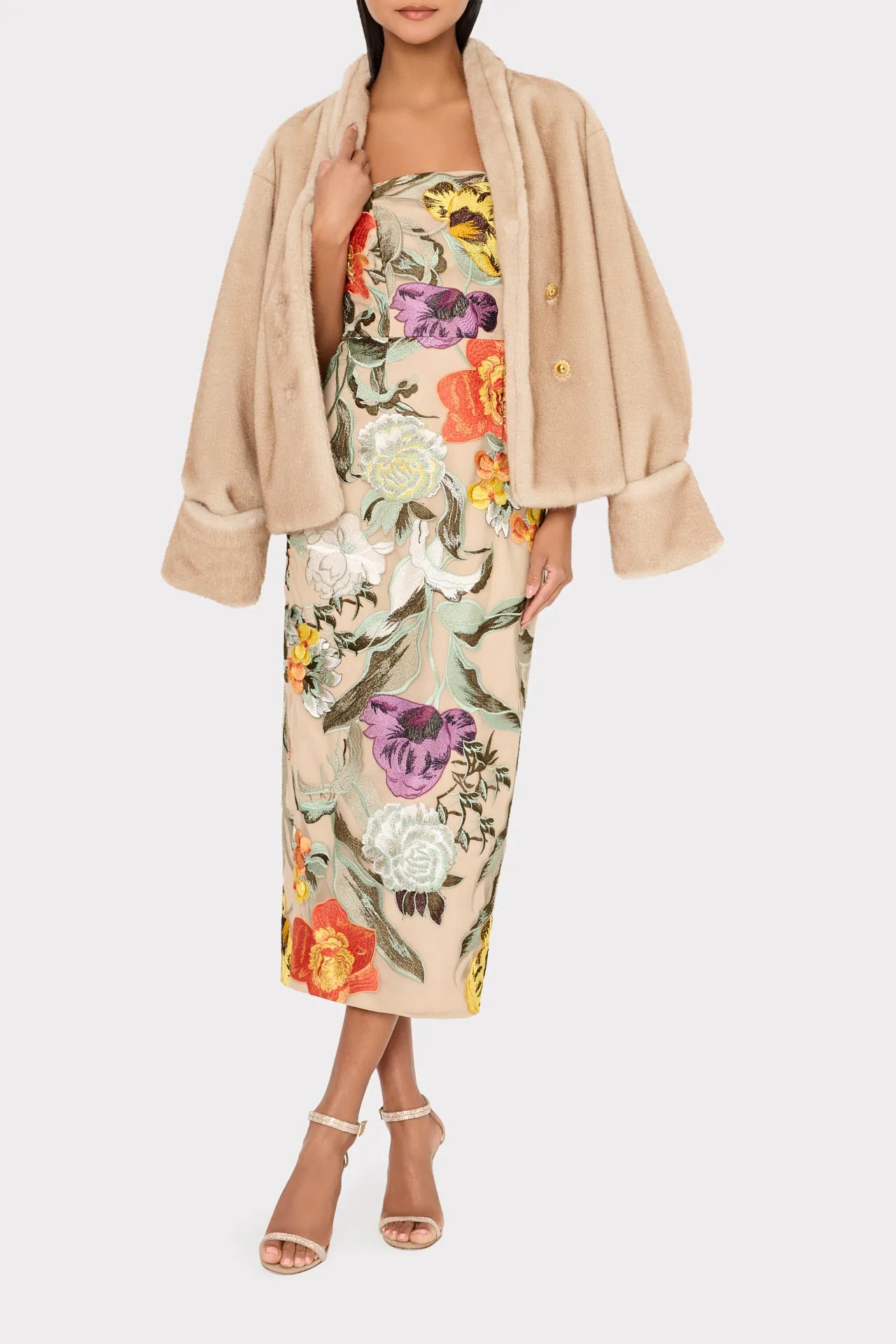 Faux Fur Shawl Jacket sold by Milly product image thumbnail 2