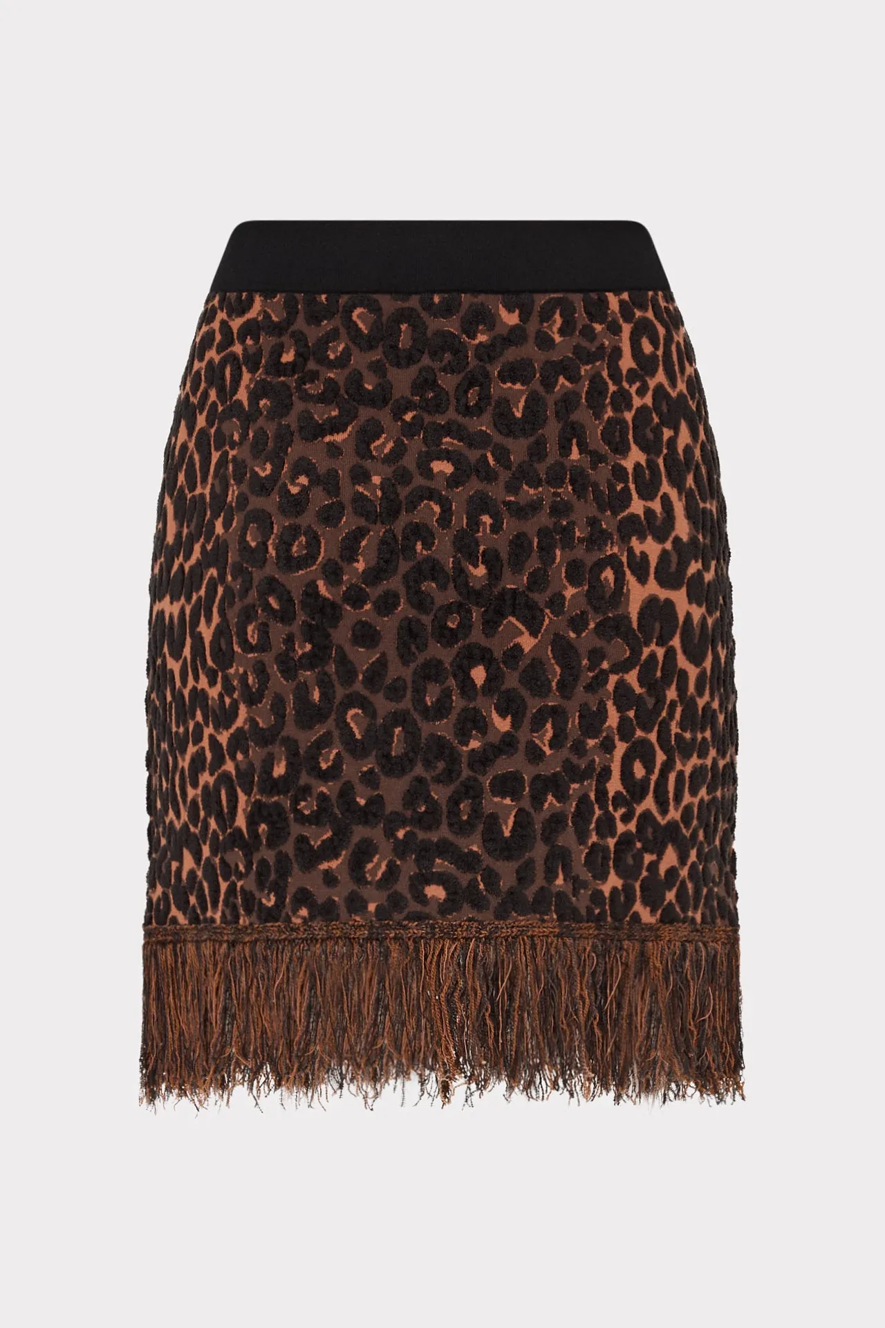 Leopard Fringe Knit Mini Skirt sold by Milly product image thumbnail 4