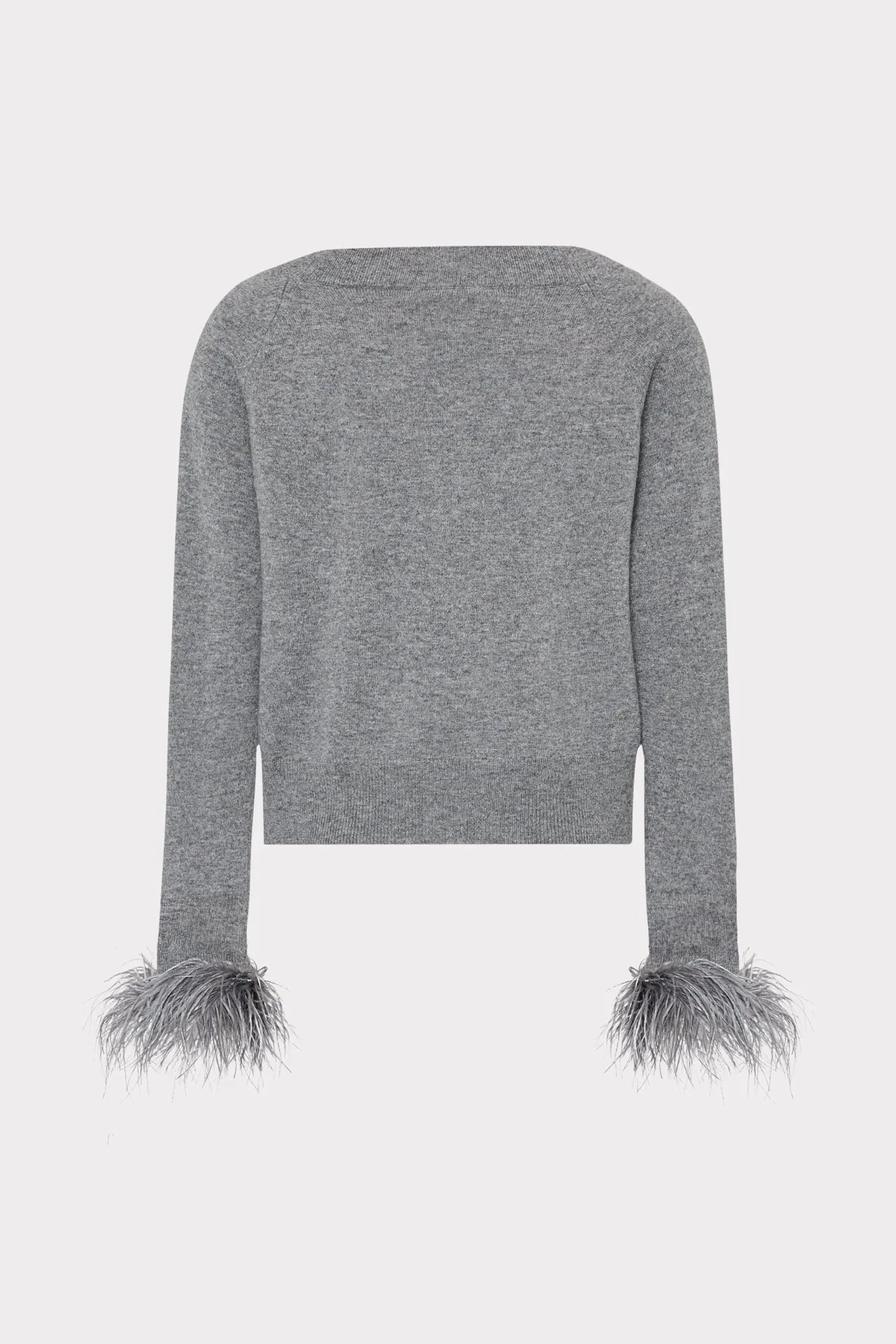 Feather Cuff V-Neck Sweater sold by Milly product image thumbnail 4