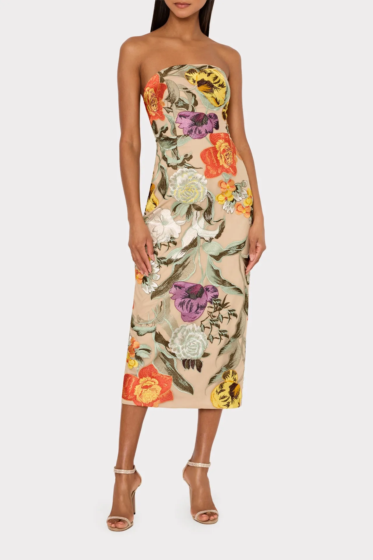 Shiloh Embroidered Midi Dress sold by Milly product image thumbnail 2