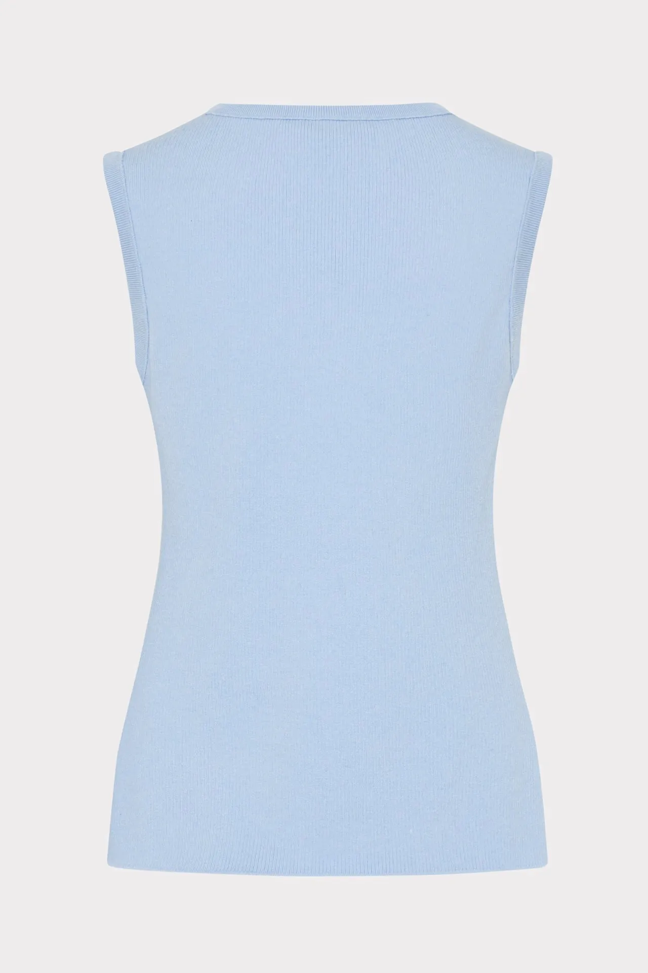 Satin Knit Combination V-Neck Top sold by Milly product image thumbnail 4