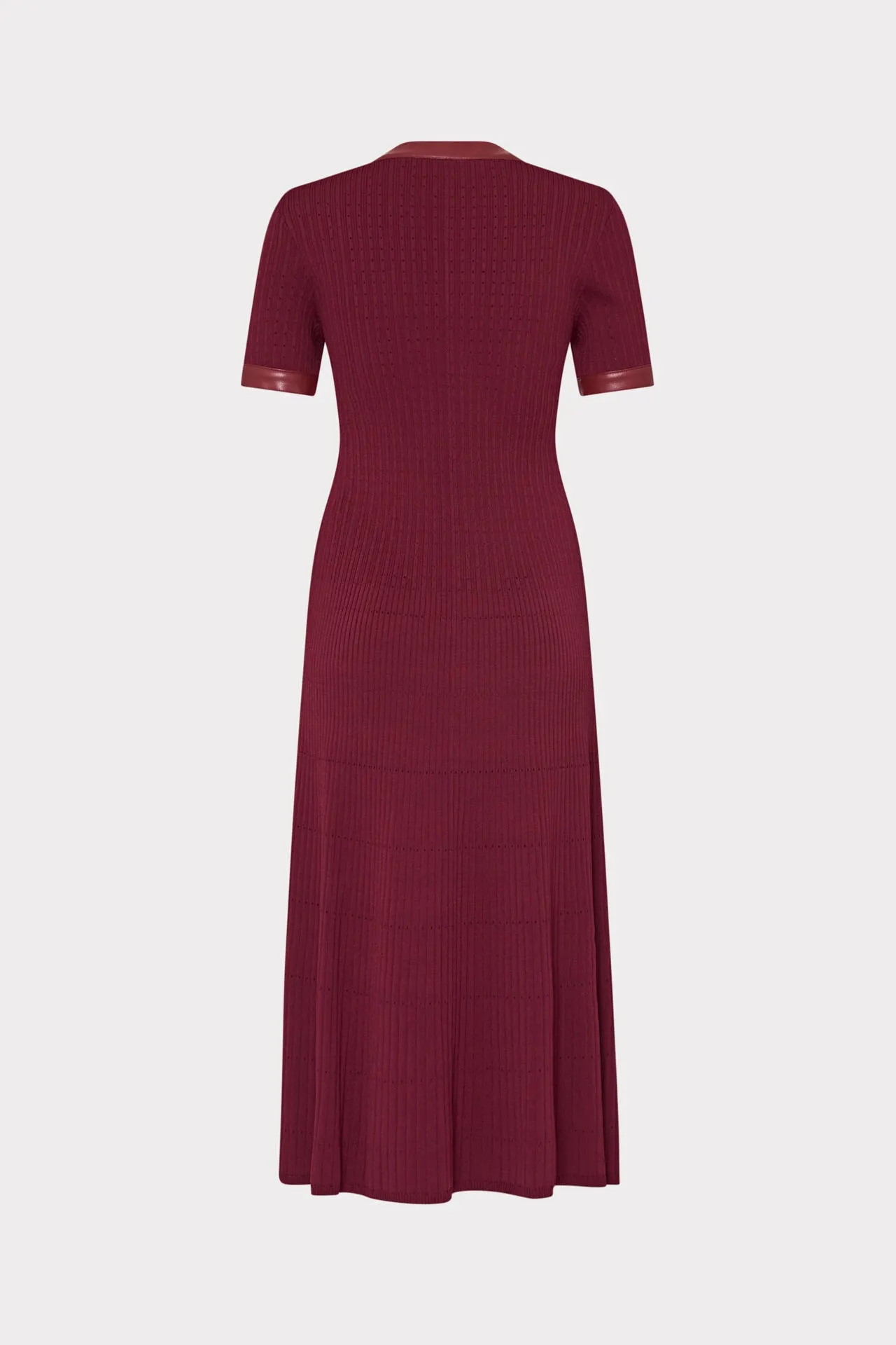 Leather Detail Knit Midi Dress sold by Milly product image thumbnail 5